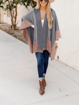 Oh Rare - Cross-Border Women's Plaid Knitted Shrug