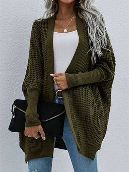 Oh Rare - Knitted Loose Solid Color Shrug for Women