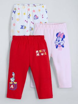 Hopscotch - Girls Multi-Color Cotton Printed Leggings (Pack of 3)