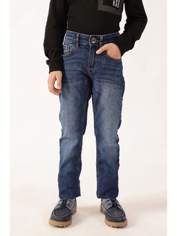 One Friday - Boys Blue Cotton Textured Jeans