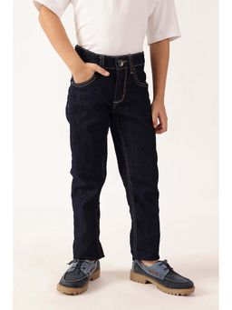 One Friday - Boys Blue Cotton Textured Jeans