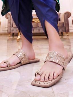Mochi - Women Beige Party Flats