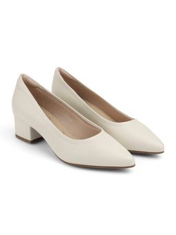 MODARE - Women Off White Block Pump Heels