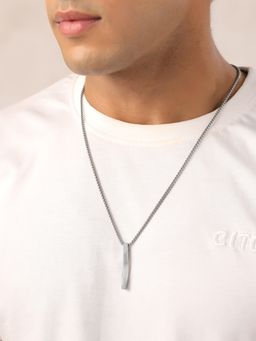 Yellow Chimes - Chain Twisted Bar Shaped Pendant Necklace for Men