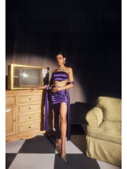 Lea Clothing - Cheyenne Violet Co-Ord Purple (Set of 3)