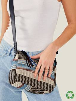 Accessorize London - Women's Blue Color block Sling Bag