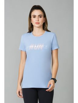 Van Heusen Woman Lingerie and Athleisure - Van Heusen Women Proactive Round Neck & Short Sleeve T-Shirt - Blue