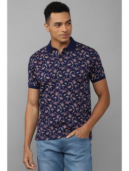 Allen Solly - Men Multi-Color Print Collar Neck Polo T-Shirt