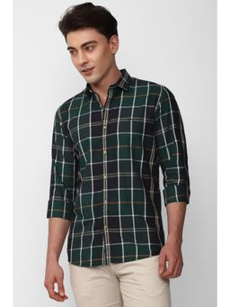 Peter England - Men Green Slim Fit Casual Shirt