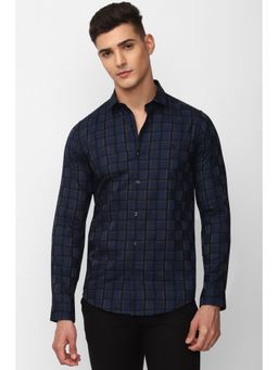 Simon Carter - Men Checks Navy Shirt