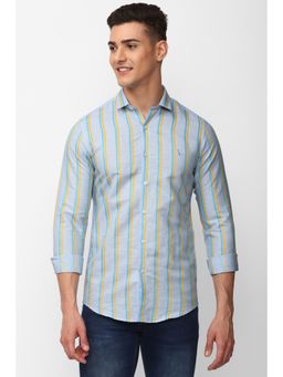 Simon Carter - Men Stripes Blue Shirt