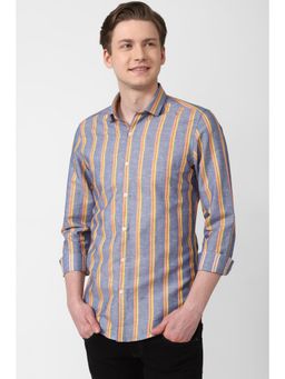 Simon Carter - Men Stripes Grey Shirt