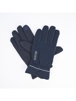 CAZZANO - Men Solid/Plain Acrylic Navy Blue Gloves