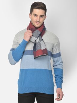 CAZZANO - Men Checks Acrylic Multi-Color Muffler