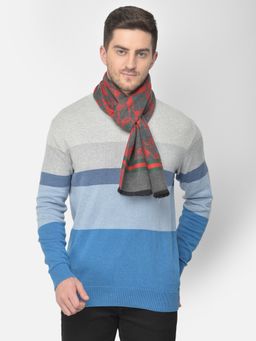 CAZZANO - Men Checks Acrylic Red Muffler