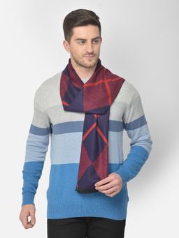 CAZZANO - Men Checks Acrylic Multi-Color Muffler