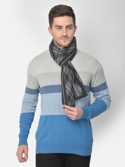 CAZZANO - Men Checks Acrylic Grey Muffler