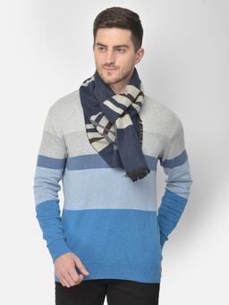 CAZZANO - Men Stripes Acrylic Multi-Color Muffler