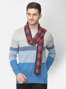 CAZZANO - Men Checks Acrylic Black Muffler