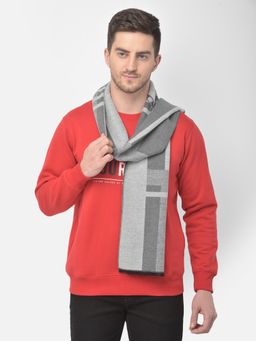 CAZZANO - Men Stripes Acrylic Grey Muffler
