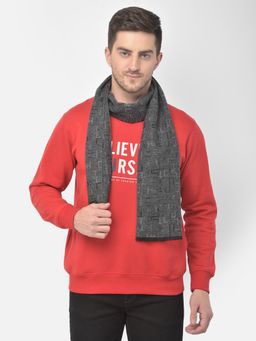 CAZZANO - Men Checks Acrylic Grey Muffler