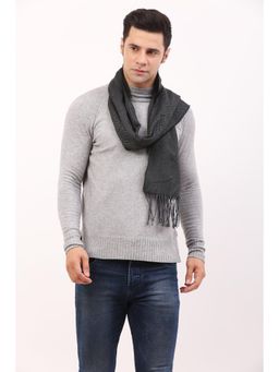 CAZZANO - Men Woven Acrylic Grey Muffler
