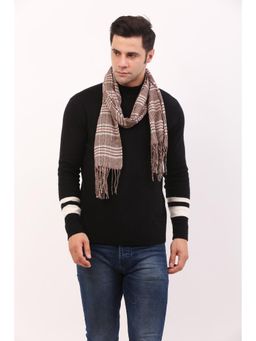 CAZZANO - Men Checks Acrylic Brown Muffler
