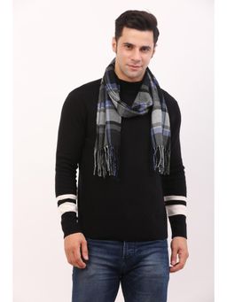 CAZZANO - Men Checks Acrylic Black Muffler