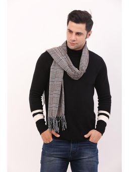 CAZZANO - Men Stripes Acrylic Grey Muffler
