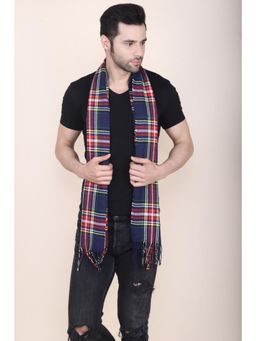 CAZZANO - Men Checks Acrylic Red Muffler