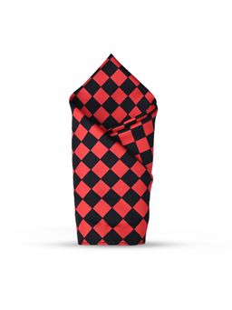 CAZZANO - Men Printed Microfiber Black Pocket Square