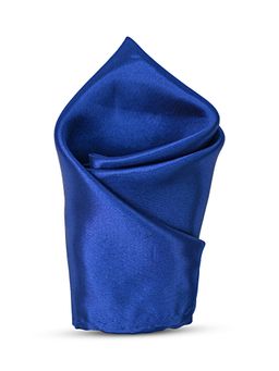 CAZZANO - Men Solid/Plain Microfiber Blue Pocket Square