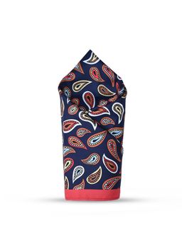 CAZZANO - Men Printed Microfiber Blue Pocket Square