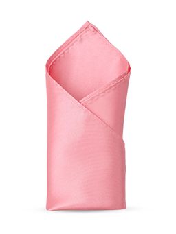 CAZZANO - Men Solid/Plain Microfiber Pink Pocket Square