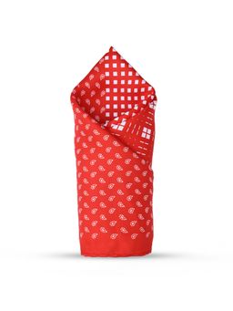 CAZZANO - Men Printed Microfiber Red Pocket Square