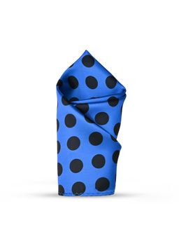 CAZZANO - Men Printed Microfiber Blue Pocket Square