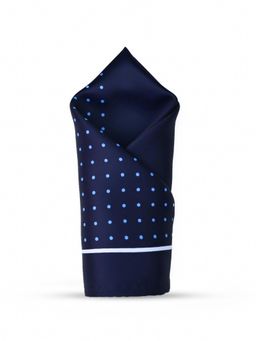 CAZZANO - Men Solid/Plain Microfiber Blue Pocket Square