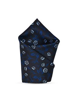 CAZZANO - Men Printed Microfiber Blue Pocket Square