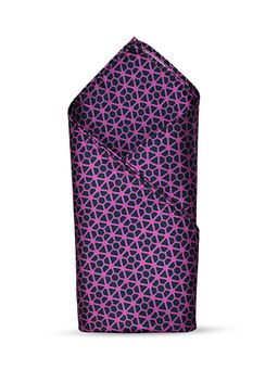 CAZZANO - Men Printed Microfiber Purple Pocket Square