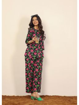 Kaori By Shreya - Cotton Co-Ord - Black (Set of 2)