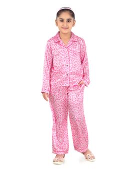 TINY GIRL - Barbie Leopard Printed Button Down Shirt with Pyjama