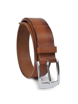 Cimoni - Men Leather Solid Tan Belt