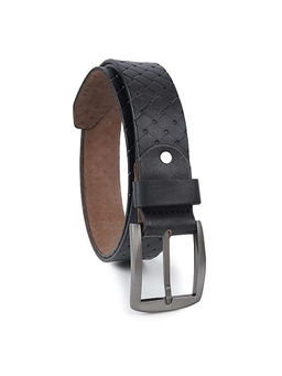 Cimoni - Men Leather Textured Black