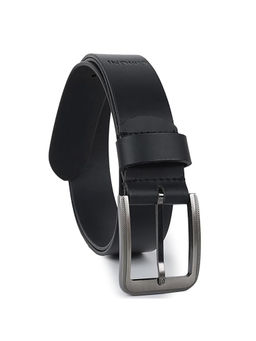 Cimoni - Men Leather Solid Black Belt