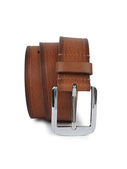 Cimoni - Men Leather Solid Tan Belt