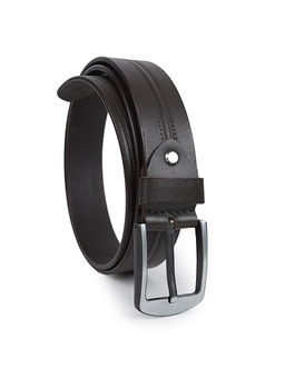 Cimoni - Men Leather Solid Brown Belt