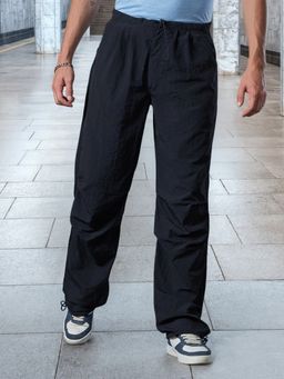 Bewakoof - Men's Black Baggy Oversized Parachute Pants