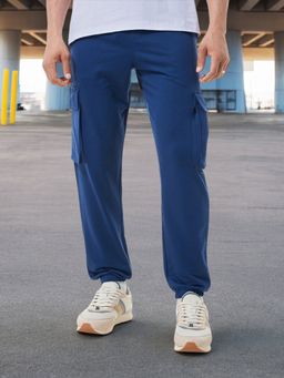 Bewakoof - Air 1.0 Men's Skipper Blue Oversized Cargo Joggers