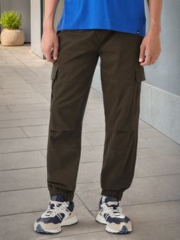 Bewakoof - Men's Chocolate Brown Oversized Cargo Jogger Pants