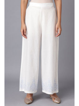 W - Ecru Floral Parallel Pant